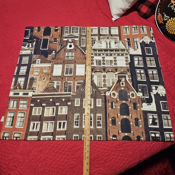 Euro Pillow Cover 35 x 29 Netherlands Flemish Houses Dutch Horizon L👀K - Picture 6 of 12